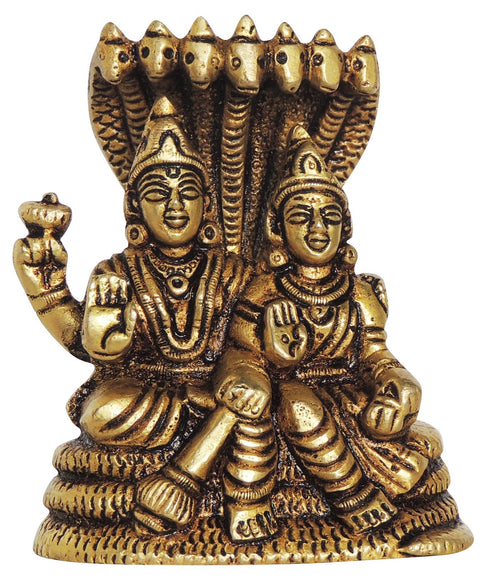 Brass Laxmi Vishnu God Idol Statue 0.5Kg